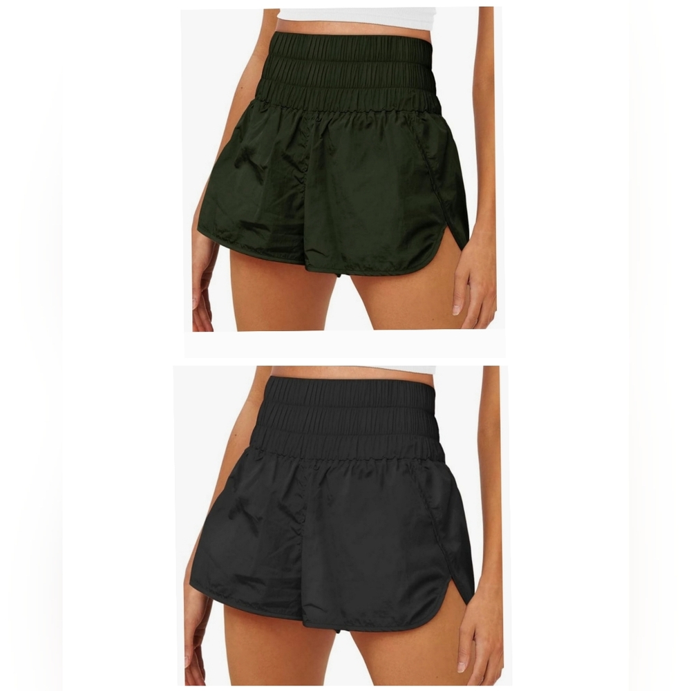 2-High Waisted Athletic Shorts